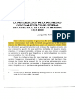 Torres, Margarita. La Privatización de La Propiedad Comunal en El Valle Central de Costa Rica. El Caso de Heredia.