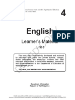 English 4 - Third Quarter - Learners Materials - ENG4 - LM - U3