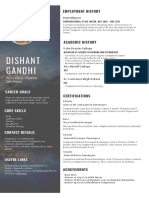 Dishant Gandhi: Employment History