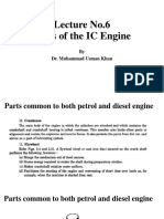 Lecture No.6 Parts of The IC Engine: by Dr. Muhammad Usman Khan