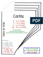 Costas e moldes para bebês