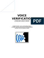 Voice Verification Literature Survey Report