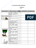 Lista de verificación de riesgos mecánicos