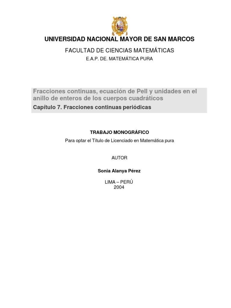 Fracciones Continuas 3 PDF Fracción (Matemáticas) Entero