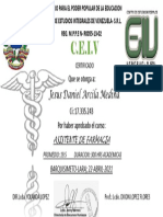 Certificado Farmacia JD