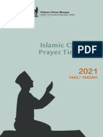 Islamic Calendar Prayer Timetable
