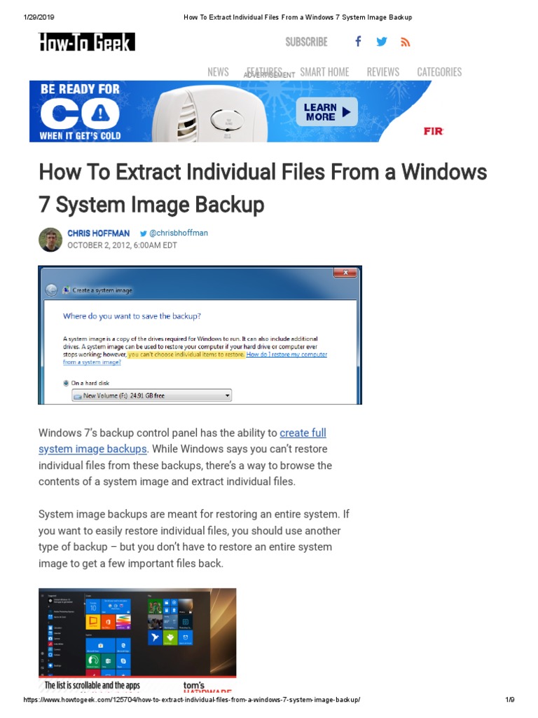 Extract Files from Windows 7 Backup | PDF | Computer File | Backup