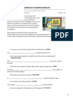 CAE Key Word Sentence Transformations