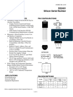 DS2401 Silicon Serial Number: Benefits and Features Pin Configurations