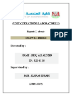 (Unit Operations Laboratory-2) : Name: Siraj Ali Aldeeb ID: 3214118