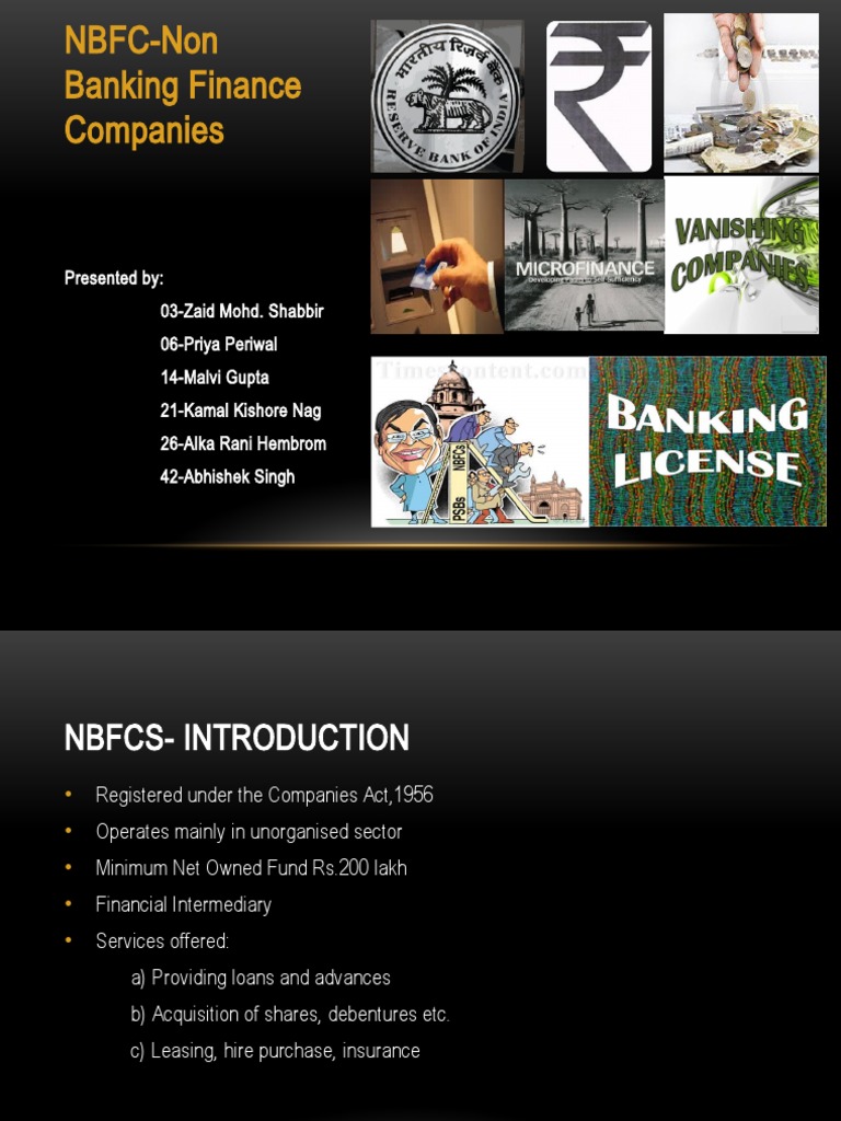 Overview of NBFCs in India | PDF | Non Bank Financial Institution | Banks