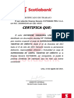 CERTIFICADO DE Scotia