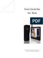 Wireless Video Door Phone: User Manual