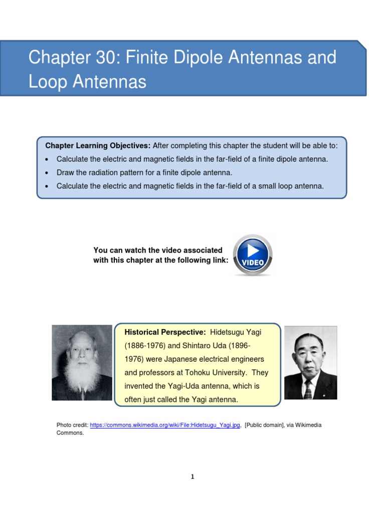 30 Finite Dipole Antennas and Loop Antennas | PDF | Antenna (Radio ...