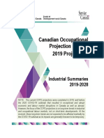Canadian Occupational Projection System 2019 Projections: Industrial Summaries 2019-2028