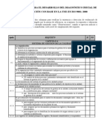 Lista Chequeo Inicial Une-En Iso 9001-2000