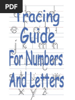 Download Printable Tracing Guide For Writing Numbers and Letters by Beverly Hand SN51121566 doc pdf