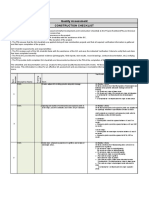 Quality Assessment for construction