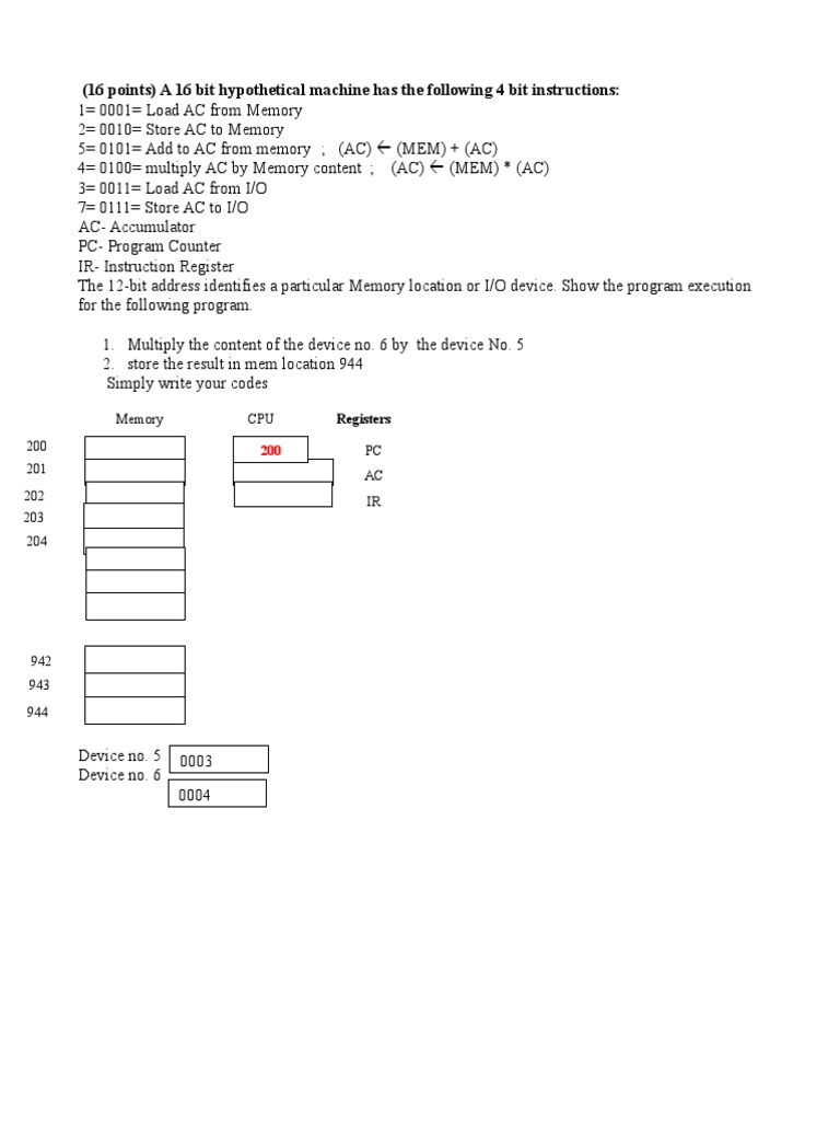 Question 25 Machine Code | PDF
