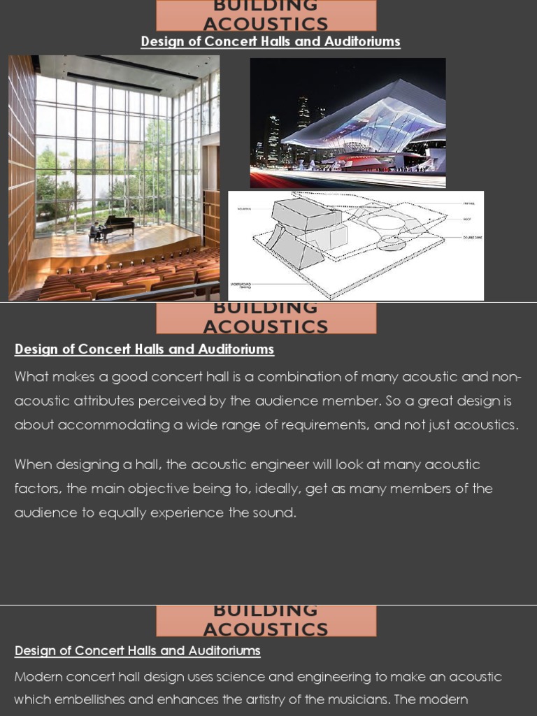 L6Design of Concert Halls and Auditoriums | PDF | Acoustics | Sound