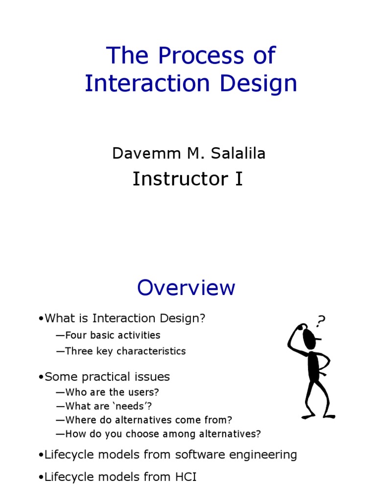 HCI Lesson 7 - Process of Interaction Design | PDF | Usability ...