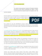 Proyecto Fundación Santillana (2021) - "Las 10 Claves Del Manifiesto de La Escuela Que Viene