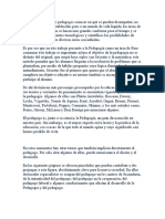 La Pedagogía Como Instrumento de Cambio