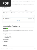 Chriskacerguis - Codeigniter-Restserver - A Fully RESTful Server Implementation For CodeIgniter Using One Library, One Config File and One Controller