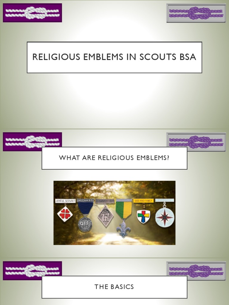 Religious Emblems in Scouts Bsa PDF Boy Scouts Of America Clergy