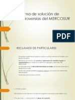 Sistema de Solución de Controversias Del MERCOSUR