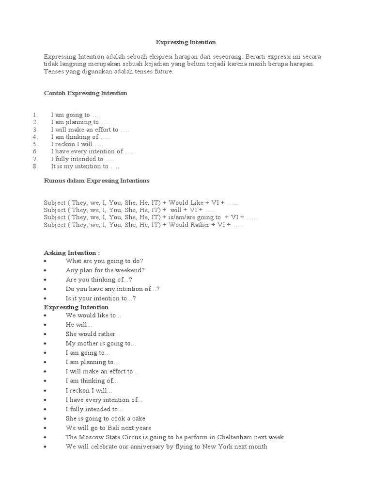 Expressing Intention Pdf Languages Language Arts Discipline