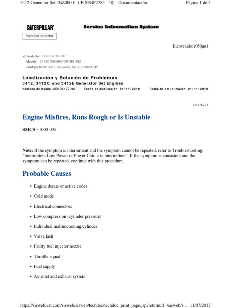 Engine Misfire, Runs Rough or Is Unstable PDF Fuel Injection Throttle