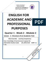 English For Academic and Professional Purposes: Quarter 1 - Week 2 - Module 2