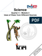 Science: Quarter 4 - Module 2 Uses of Water From Different Sources