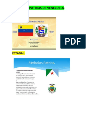 Simbolos Nacionales y Naturales de Venezuela Estadal y Municipal | PDF