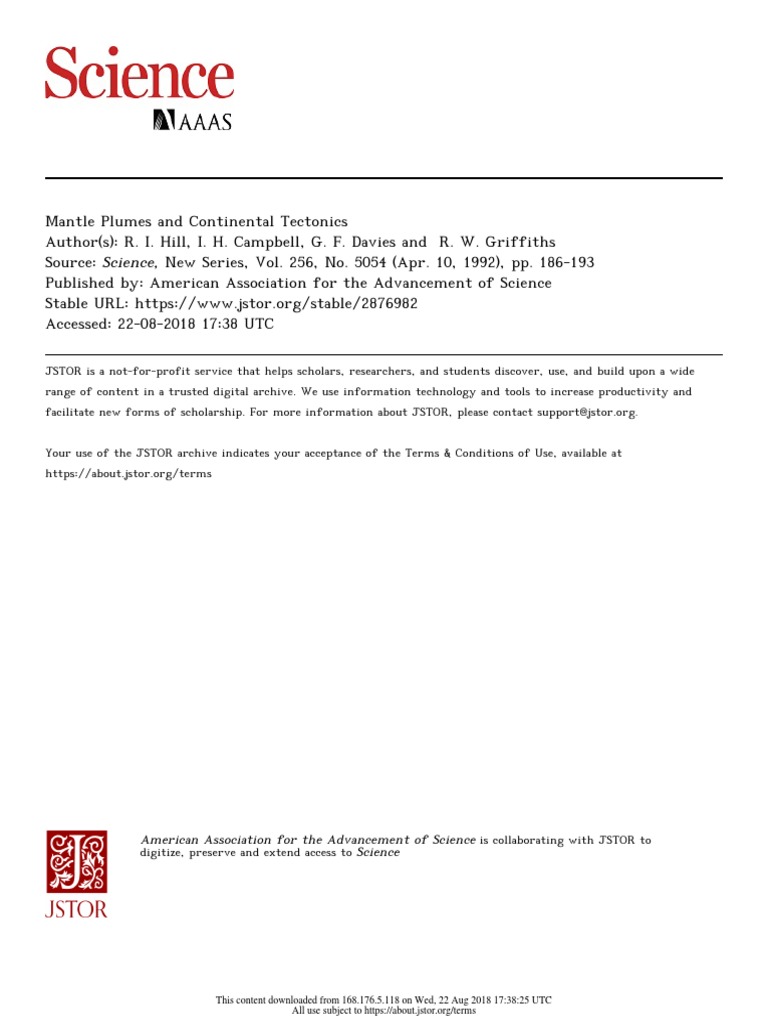 Mantle Plumes and Tectonic Impact | PDF | Igneous Rock | Magma
