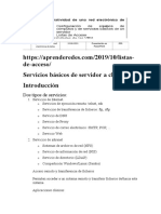 Servicios Básicos de Servidor A Cliente