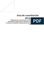 Acta de Constitución Del Proyecto