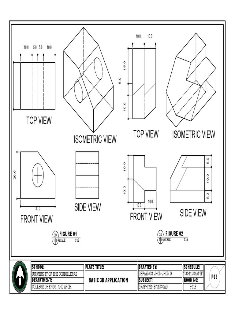 Isometric Engineering Drawing Basics | PDF | Auto Cad | 3 D Computer ...