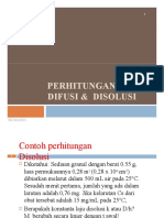 Perhitungan Difusi dan Disolusi