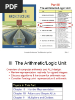 Computer Architecture, The Arithmetic/Logic Unit Slide 1