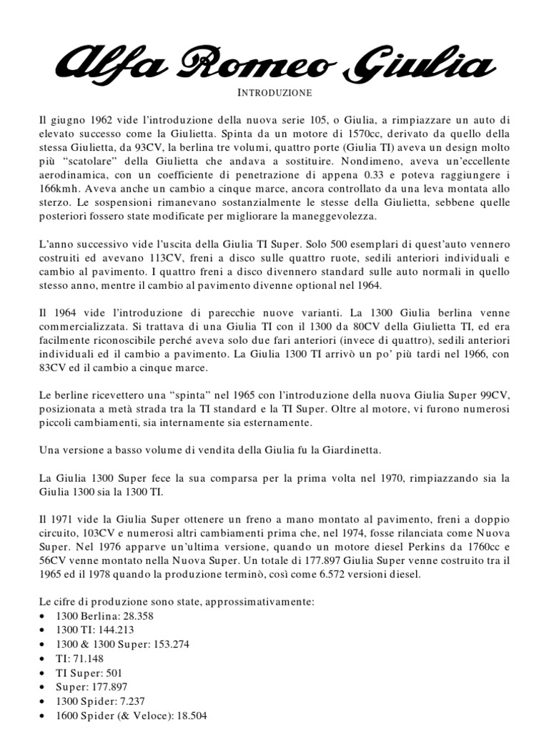 Alfa Romeo Giulia | PDF