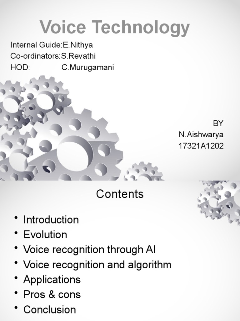 Voice Technology: Evolution & Impact | PDF | Speech Recognition ...