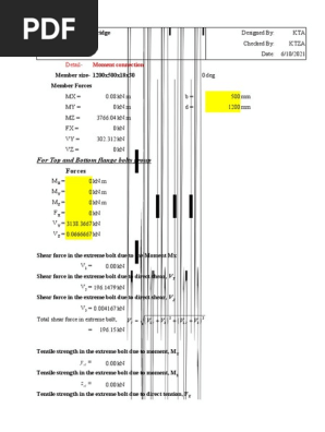 For Top and Bottom Flange Bolts Group: Forces | PDF