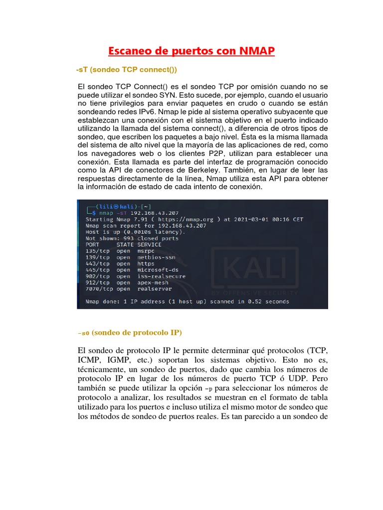 Técnicas de Escaneo con NMAP | PDF | Métodos y materiales de enseñanza ...