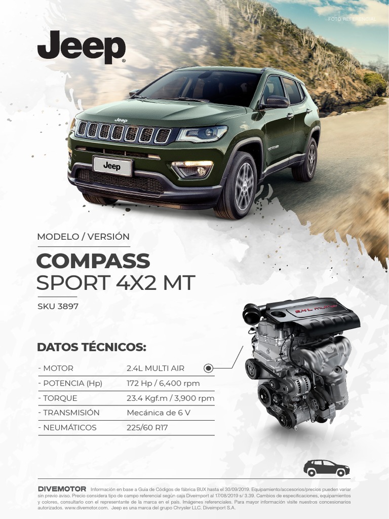 Jeep Compass Sport MT 4x2 PDF todoterreno Fabricantes de