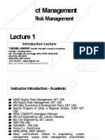 Project Risk Management Lecture 1 (Printables)