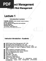 Project Risk Management Lecture 1 (Printables)