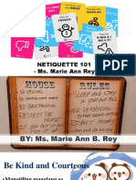 Netiquette 101 - Ms. Marie Ann Rey