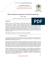 Effect of Multicyclic Compaction On Cohesion in Lateritic Soils